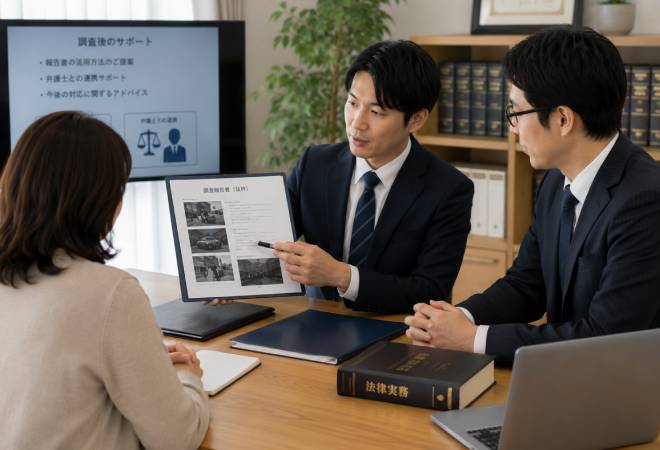 専門家連携と調査後のサポート。