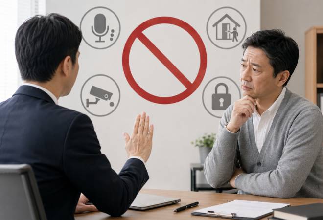 盗聴・盗撮・不法侵入にあたる相談。