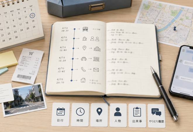 時系列メモで整理しておくべき内容。