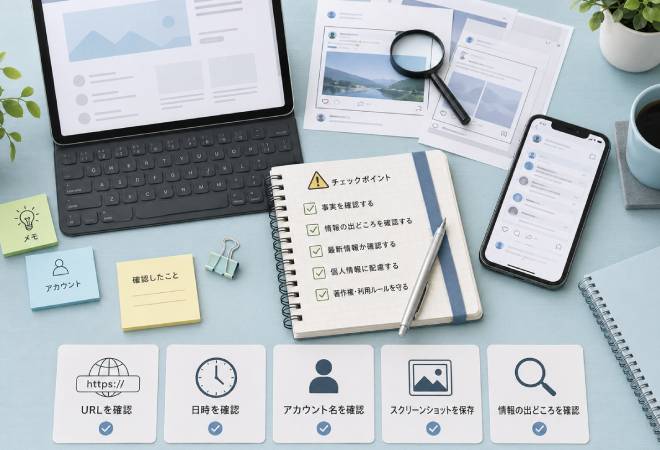 SNS・Web上の情報を準備するときの注意点。