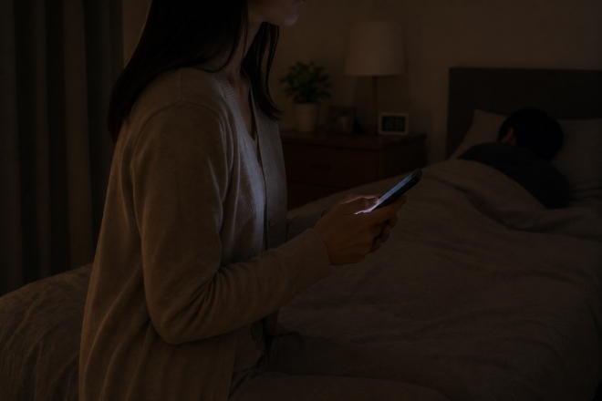 スマホのロック、急な残業…小さな変化から始まるモヤモヤ。