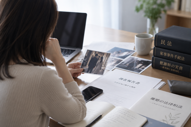 慰謝料請求や調停を有利に進めるために必要な「証拠能力の高い調査報告書」とは。
